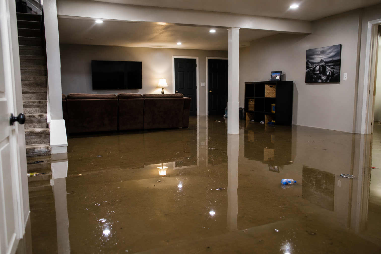 Flood cleanup service Gilbert AZ flooded interior
